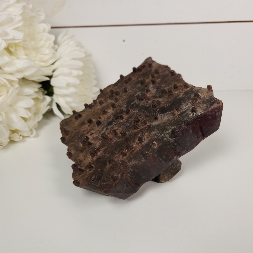 Antique Hand Carved Wood Print Block- Wood Fabric Stamp- Batik Block, Rustic